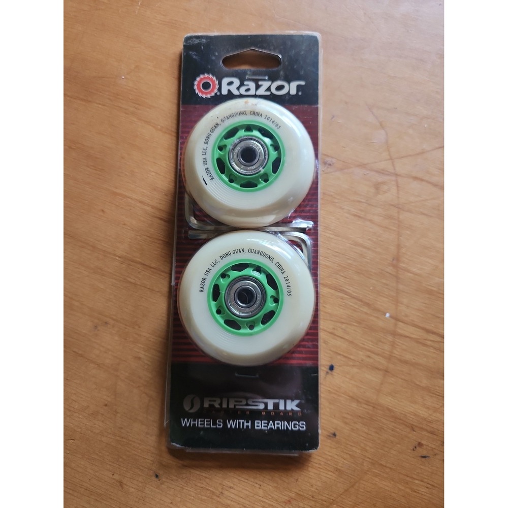 Razor RipStik Caster Board Replacement Wheels Set Green 76mm NOS